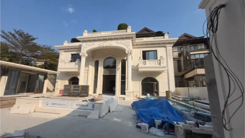 Blueway Villa Installation och demonteringsprojekt för inomhuspool: Emerald Mountain Villa, Songshan Lake, Dongguan